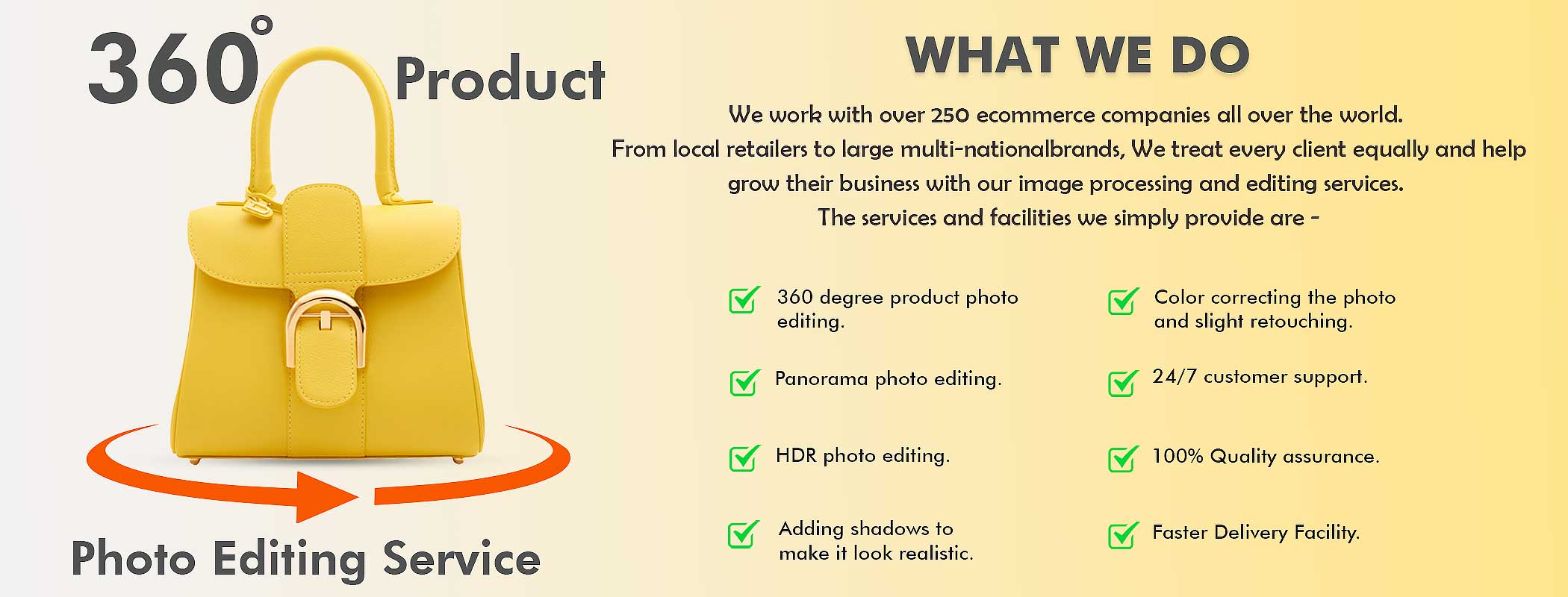 360 degree product image editing service provider company